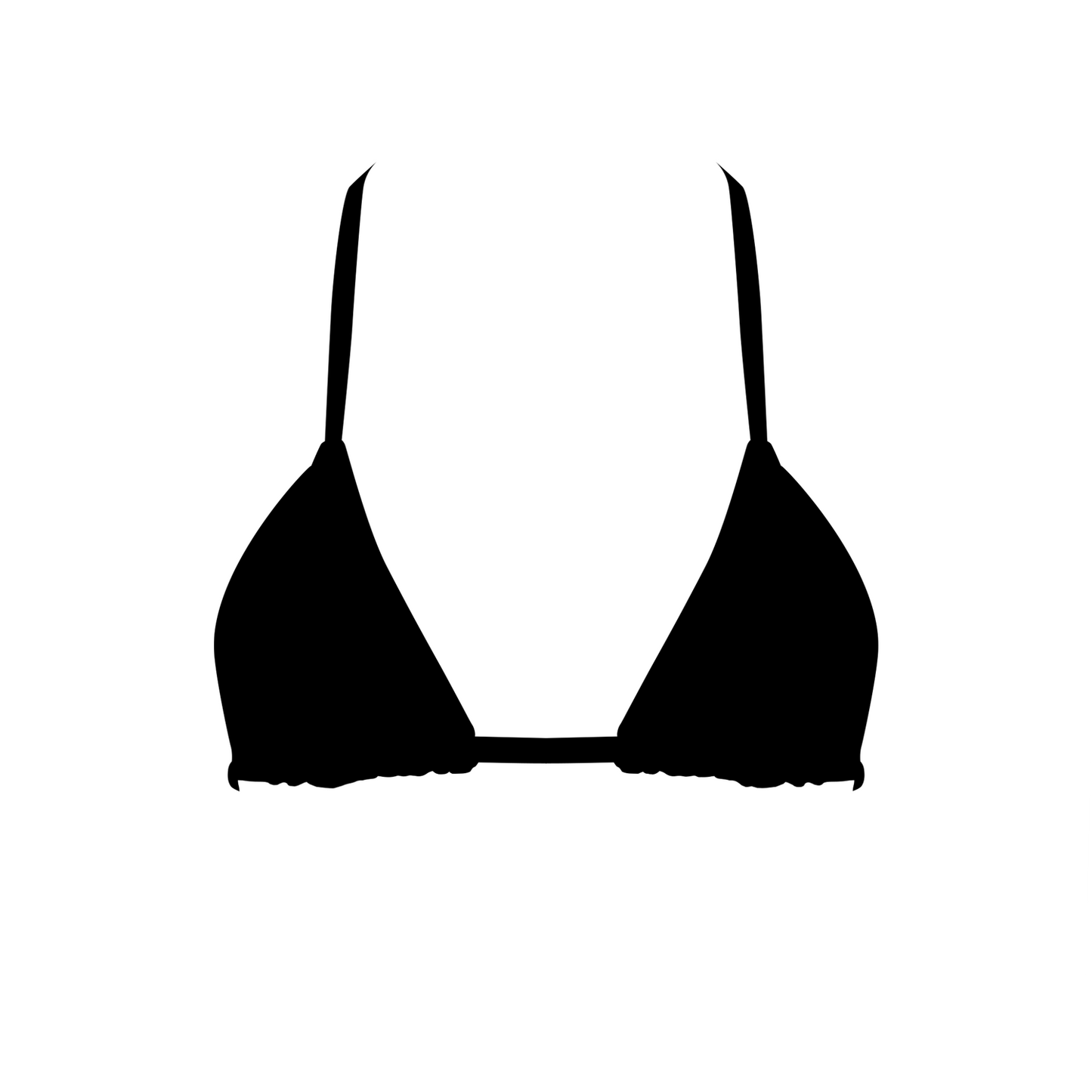 Navy - Classic Ruched Triangle Bikini Top